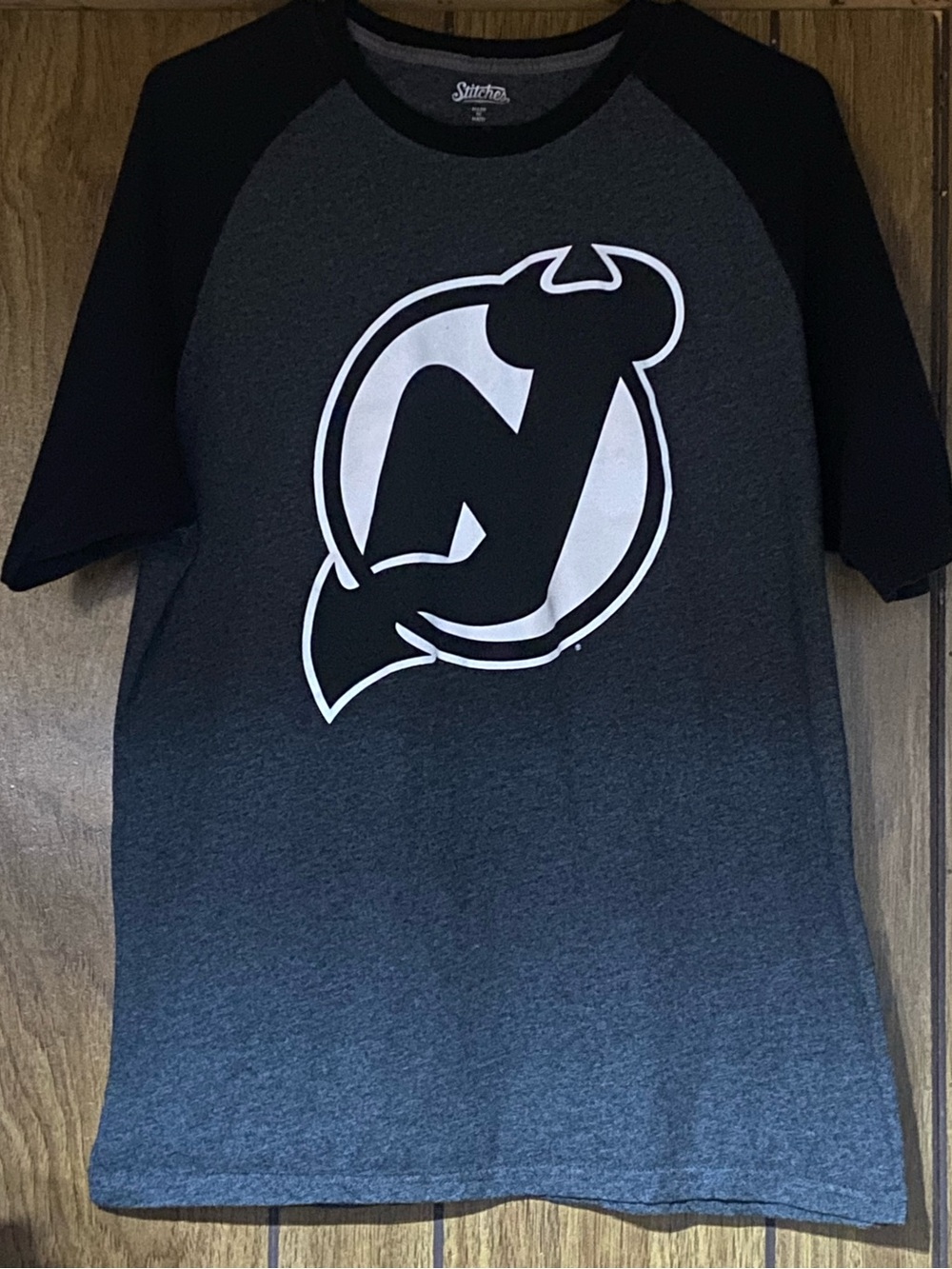 New Jersey Devils Grey and Black Shirt